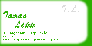 tamas lipp business card